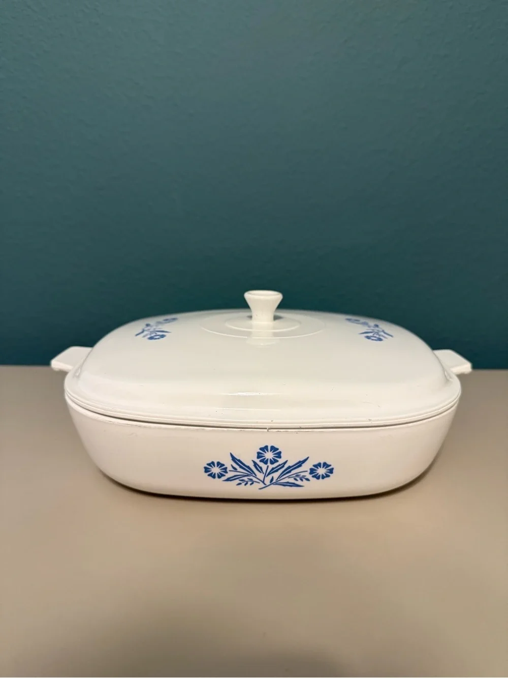Corning Ware B-14 Blue Cornflower Casserole & Rare Pyroceram Lid
